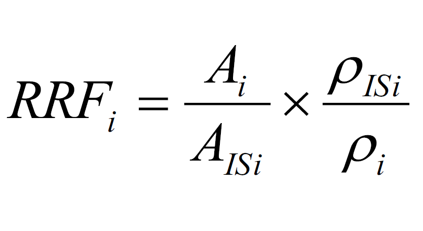 平均相對響應(yīng)因子法計(jì)算公式
